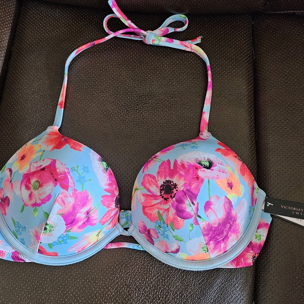 NWT Victoria's Secret Bombshell Add 2 Cups Bikini Top